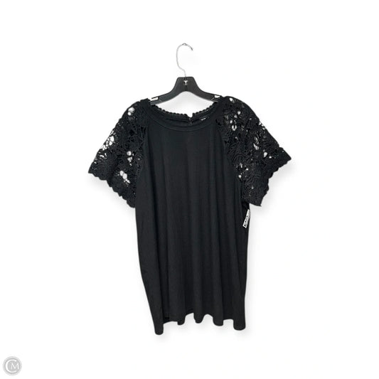 Top Short Sleeve By Torrid In Black, Size: 3x