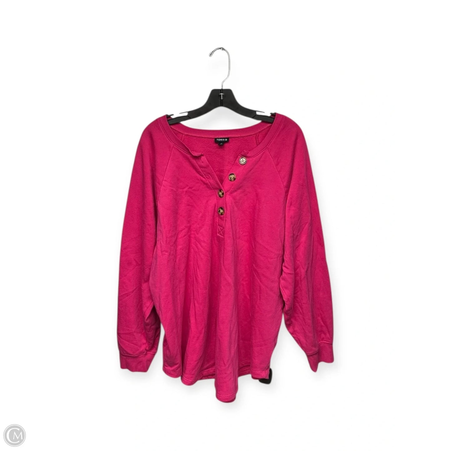 Sweatshirt Crewneck By Torrid In Pink, Size: 3x