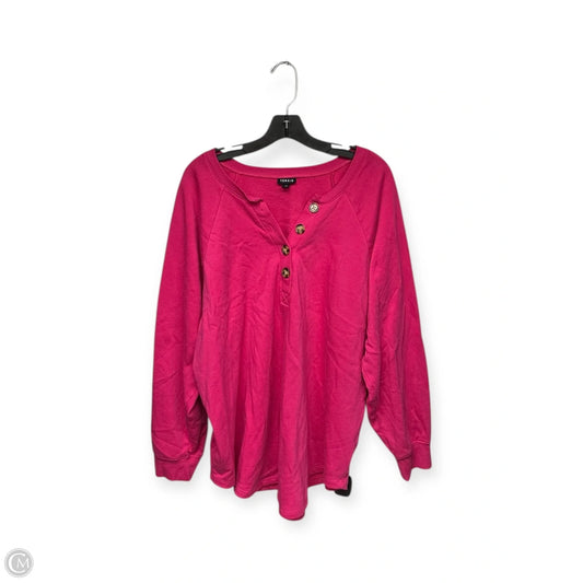 Sweatshirt Crewneck By Torrid In Pink, Size: 3x