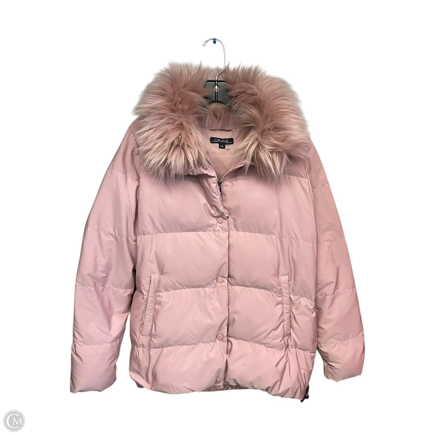 Coat Parka By Charlie B In Pink, Size: S