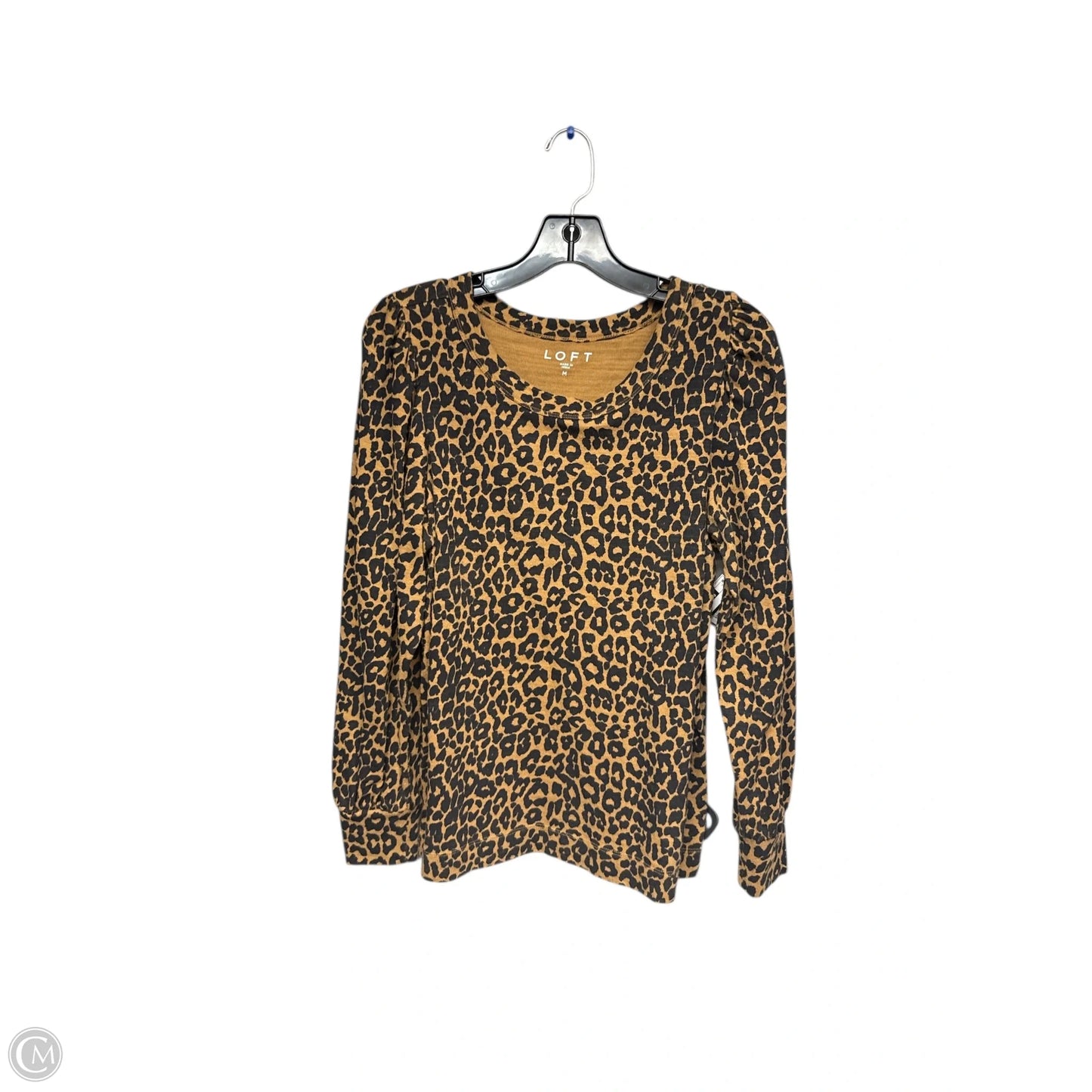 Top Long Sleeve By Loft In Animal Print, Size: M