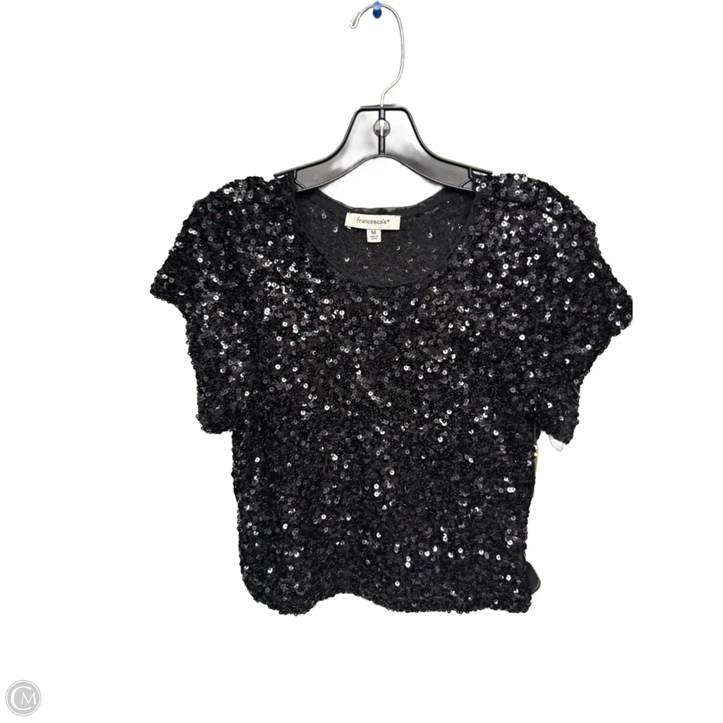 Top Short Sleeve By Francesca's In Black, Size: M