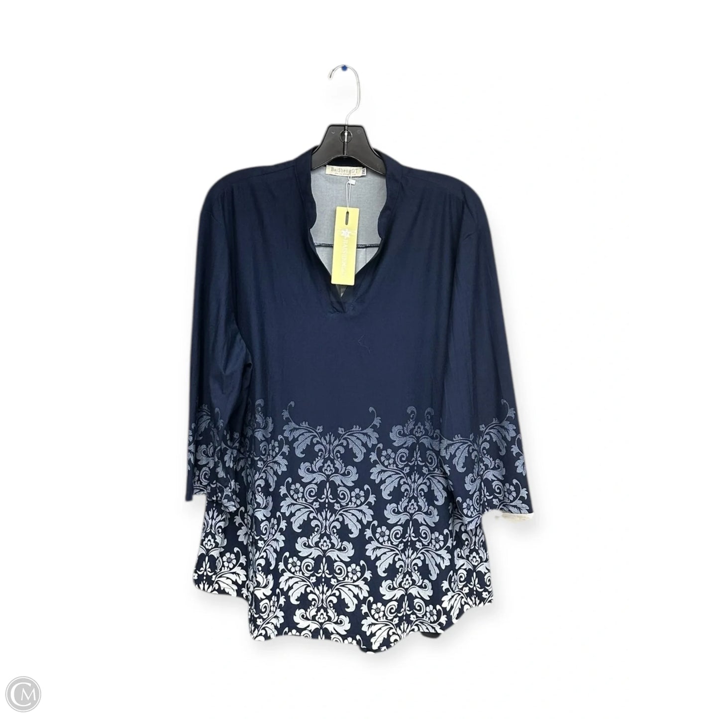 Top Long Sleeve By Clothes Mentor In Blue, Size: 2x