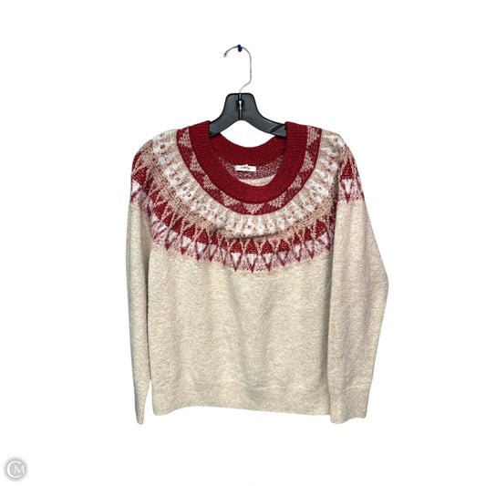 Sweater By Maurices In Red & Tan, Size: M