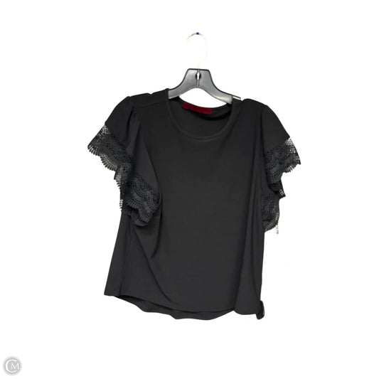 Top Short Sleeve By Love Scarlett In Black, Size: M
