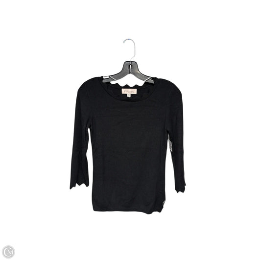 Top 3/4 Sleeve By Philosophy In Black, Size: Xs