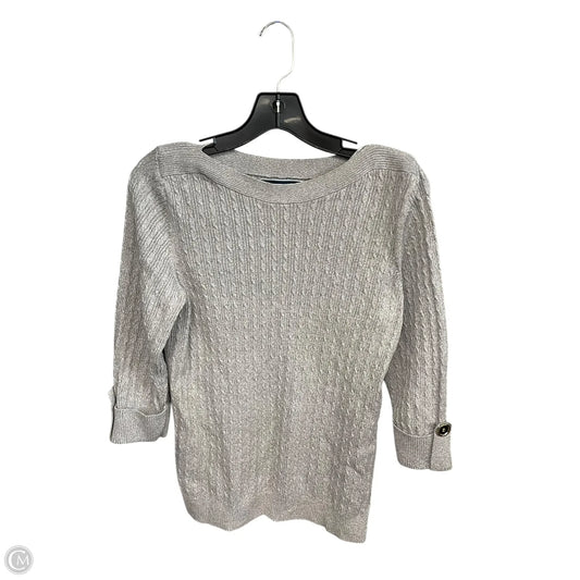 Top 3/4 Sleeve By Karen Scott In Grey, Size: L