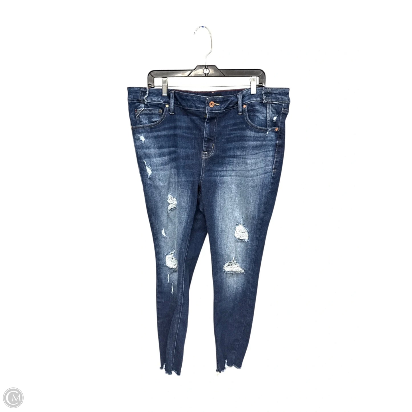 Jeans Skinny By Edgely In Blue Denim, Size: 18