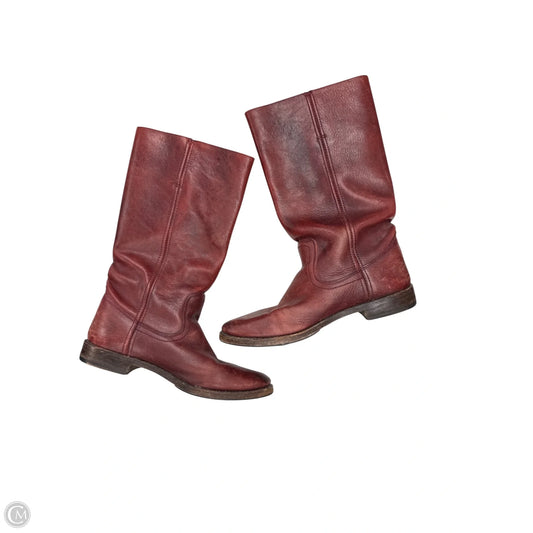 Boots Designer By Frye In Red, Size: 9