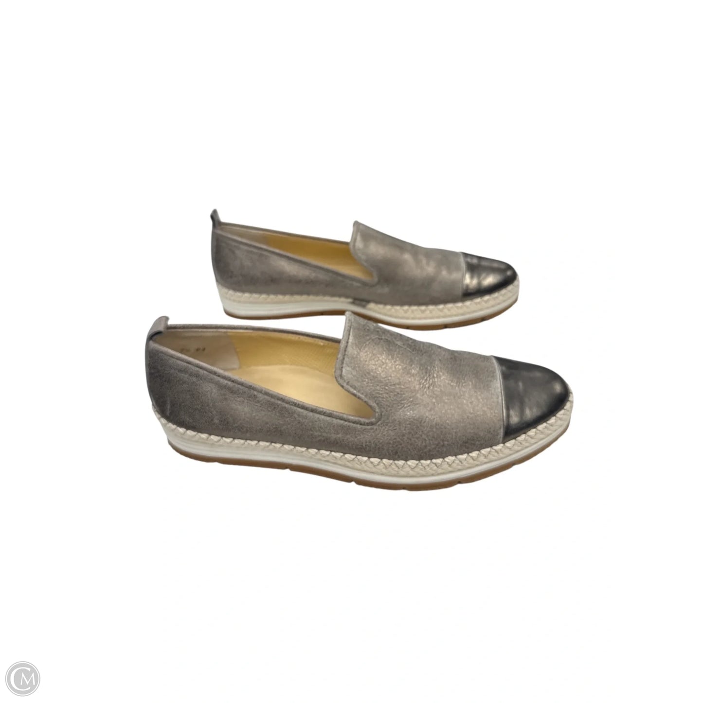 Shoes Flats By Paul Green in Grey & Silver, Size: 10