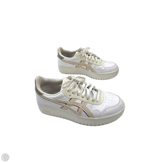 Shoes Athletic By Asics In Tan & White, Size: 9