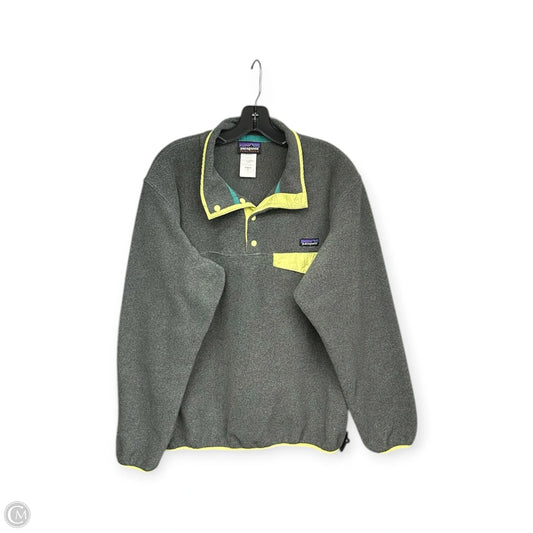 Athletic Fleece By Patagonia In Grey & Yellow, Size: Xl