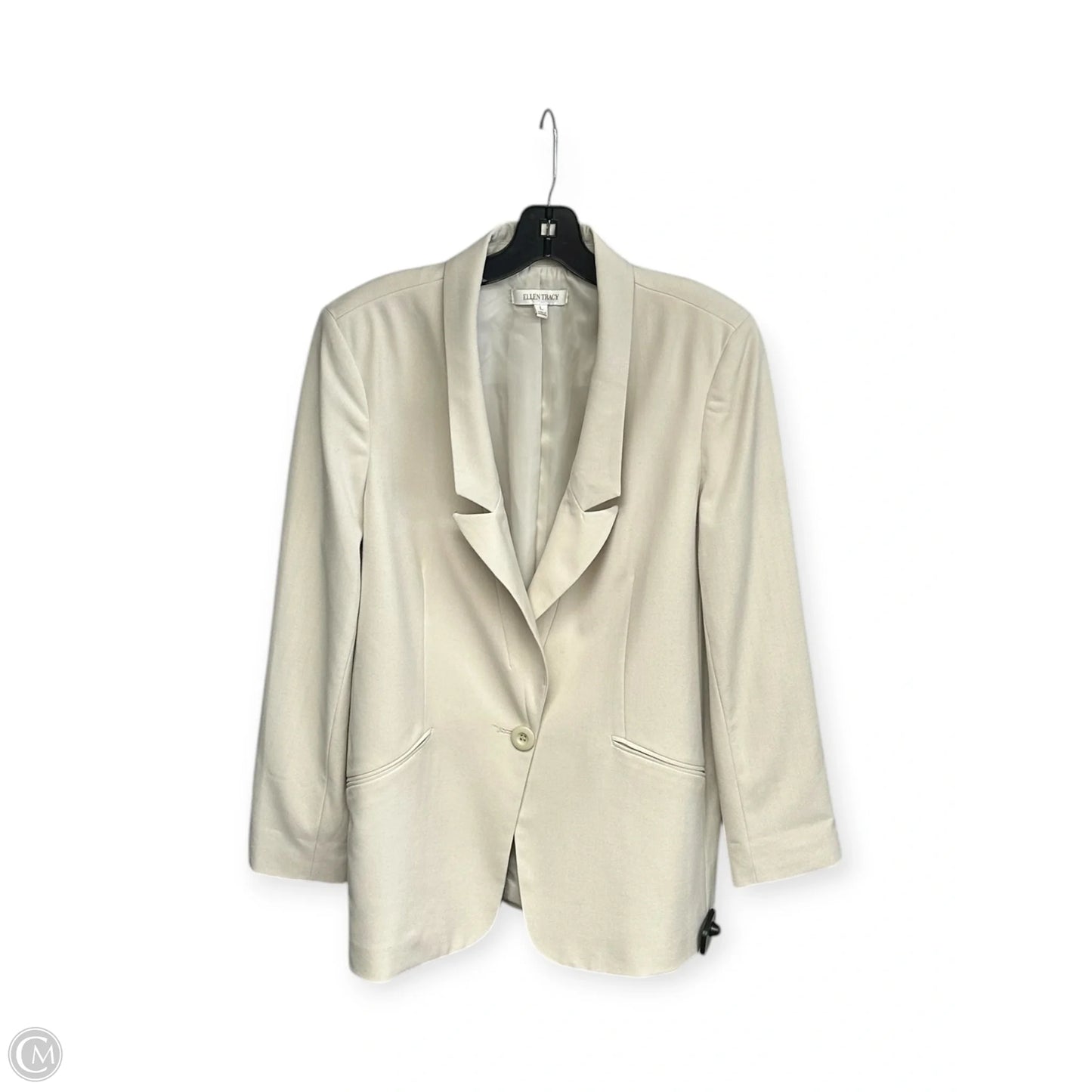 Blazer By Ellen Tracy In Tan, Size: L