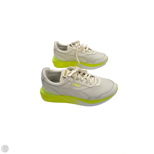 Shoes Sneakers By Puma In Green & Tan, Size: 9.5