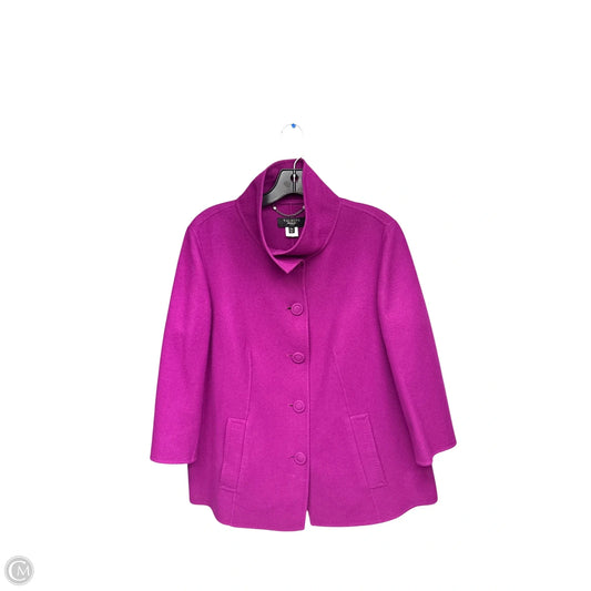 Coat Peacoat By Talbots In Purple, Size: 12