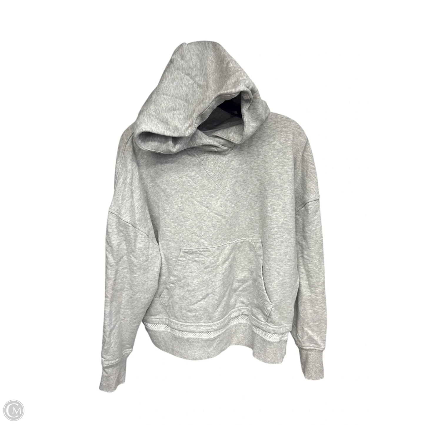 Athletic Sweatshirt Hoodie By Lululemon In Grey, Size: M