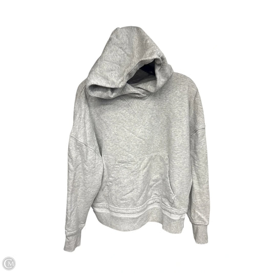 Athletic Sweatshirt Hoodie By Lululemon In Grey, Size: M