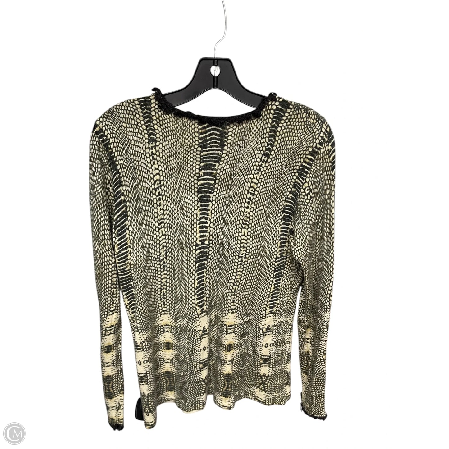 Sweater By Tribal In Snakeskin Print, Size: L