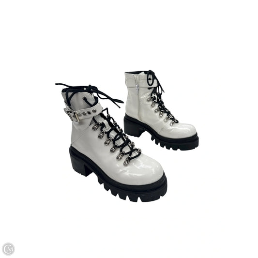 Boots Combat By Jeffrey Campbell In White, Size: 7.5