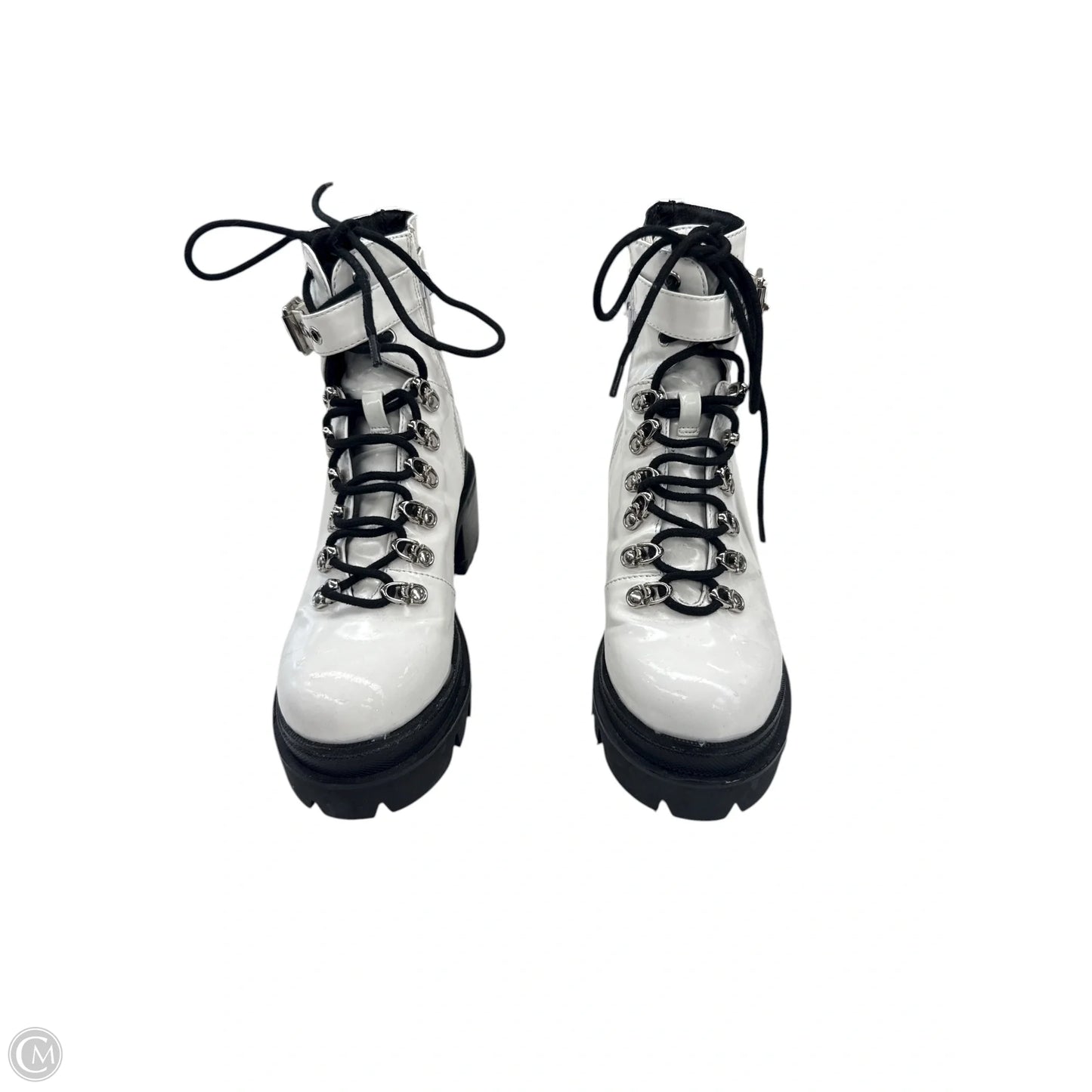 Boots Combat By Jeffrey Campbell In White, Size: 7.5