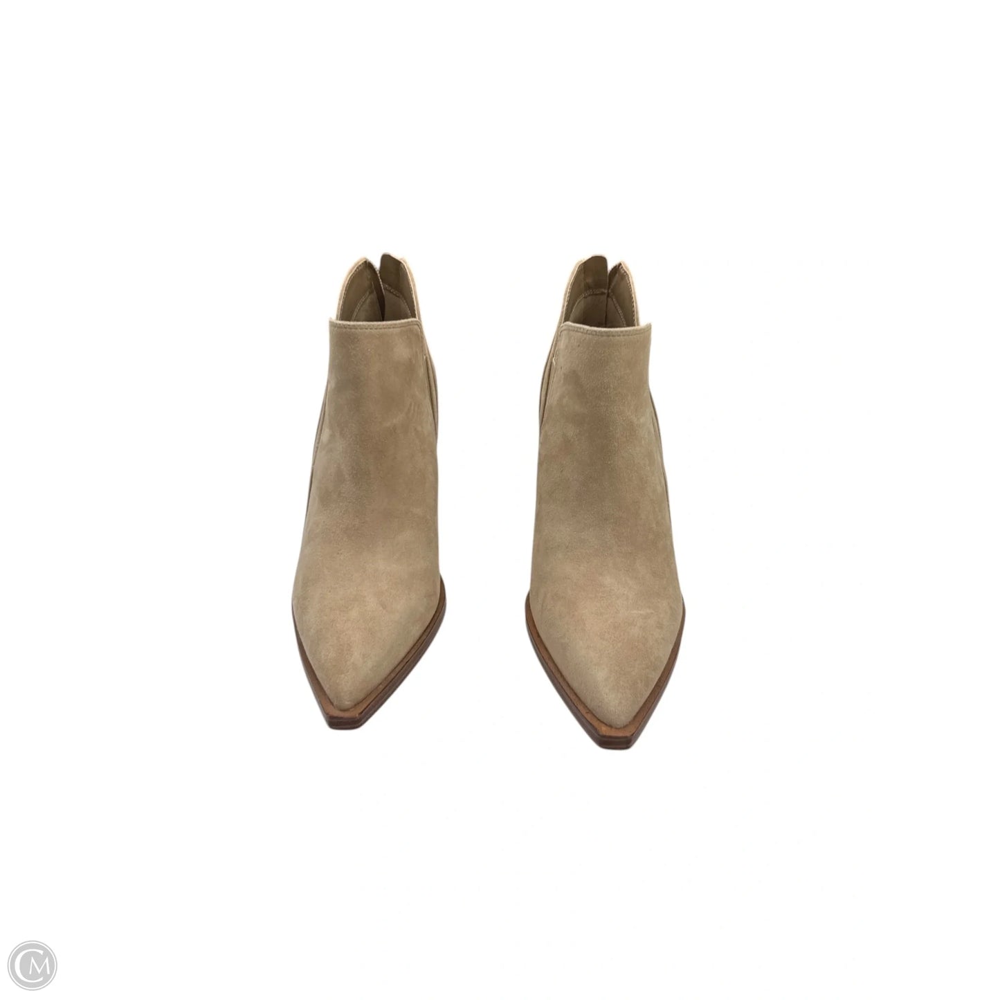 Boots Ankle Heels By Vince Camuto In Tan, Size: 7.5