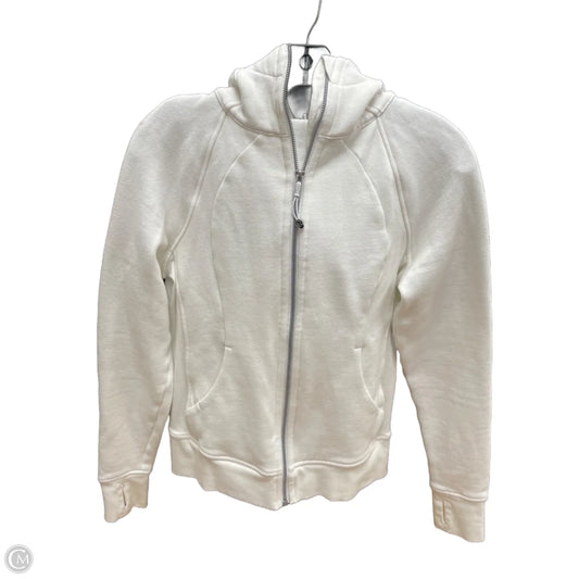 Athletic Jacket By Lululemon In White, Size: 6