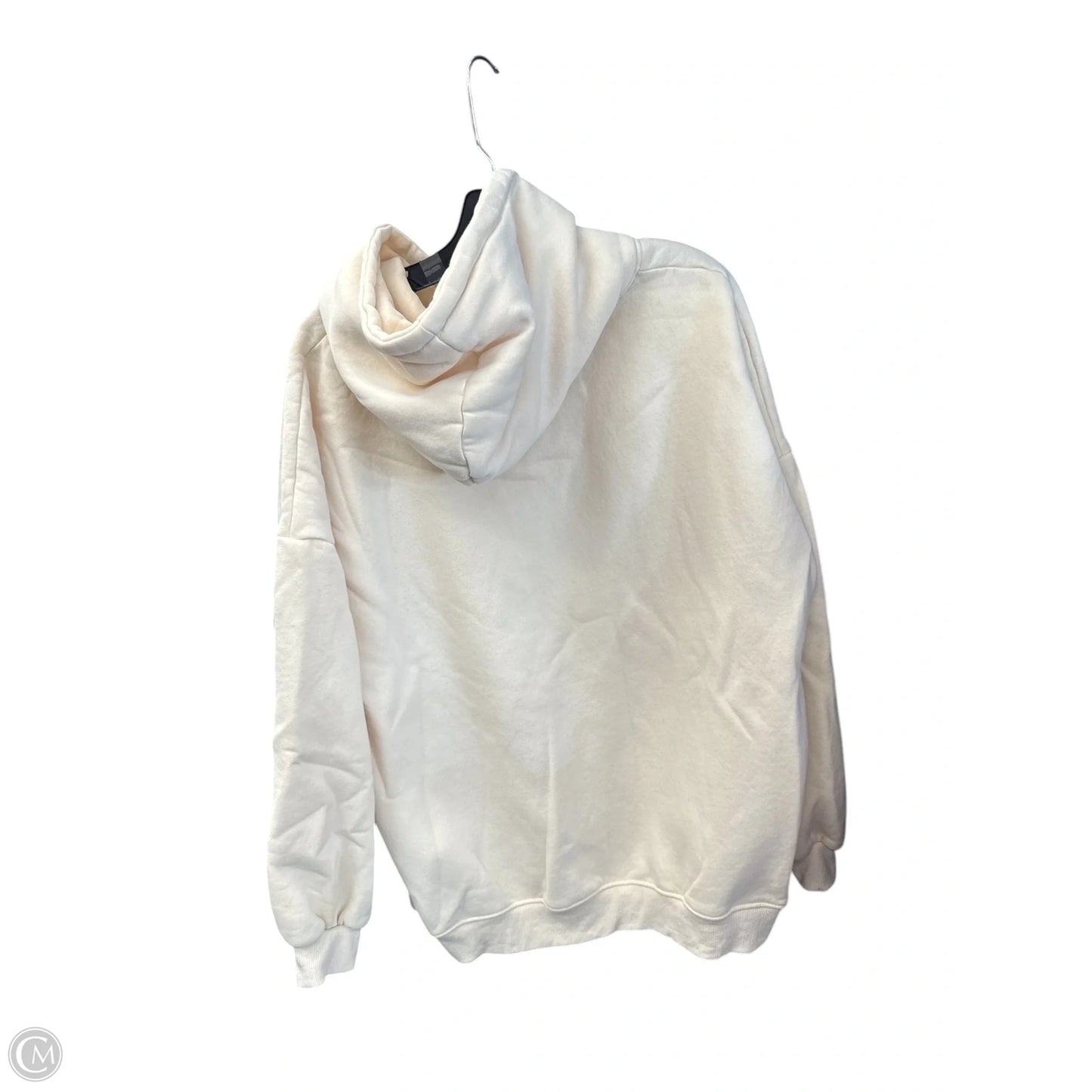 Sweatshirt Hoodie By Clothes Mentor In Cream, Size: L