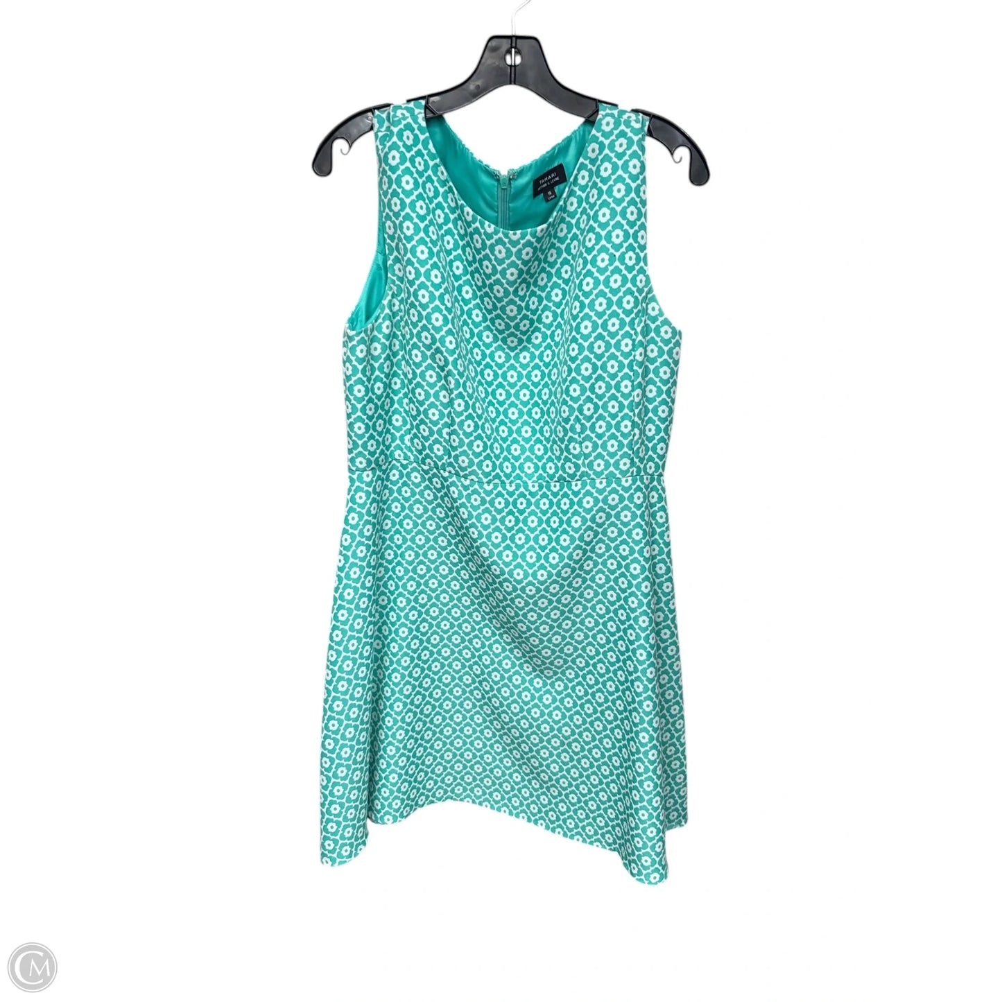 Dress Casual Midi By Tahari In Aqua, Size: 16