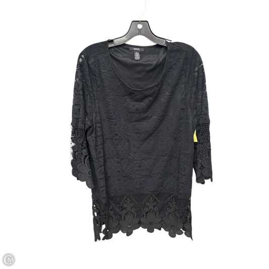 Top 3/4 Sleeve By Alfani In Black, Size: L