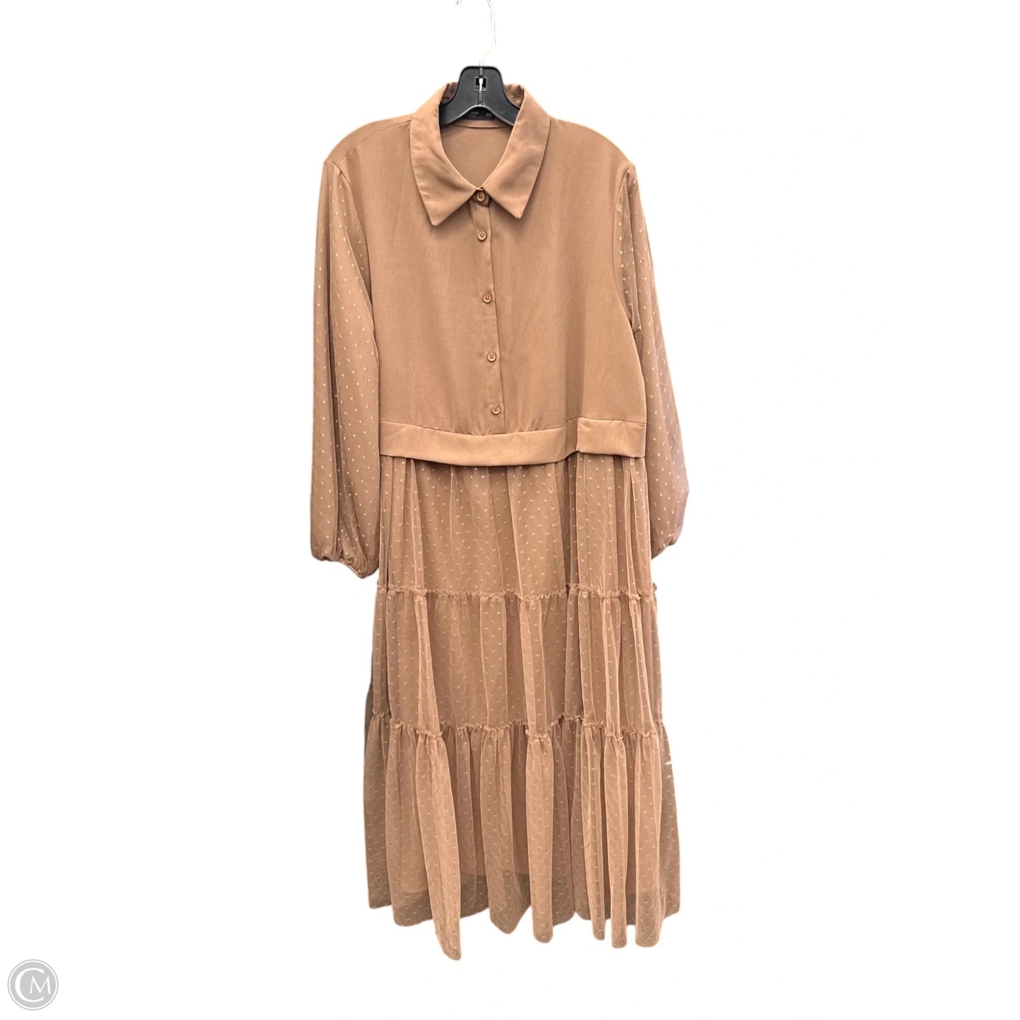 Dress Casual Maxi By Shein In Brown, Size: Xl