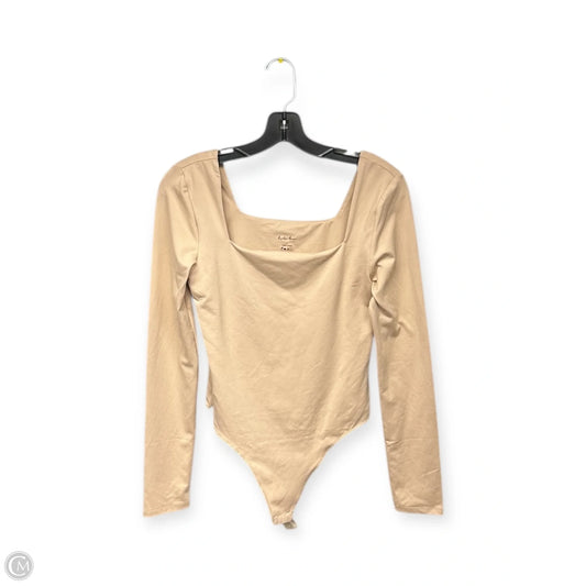 Bodysuit By Clothes Mentor In Tan, Size: L