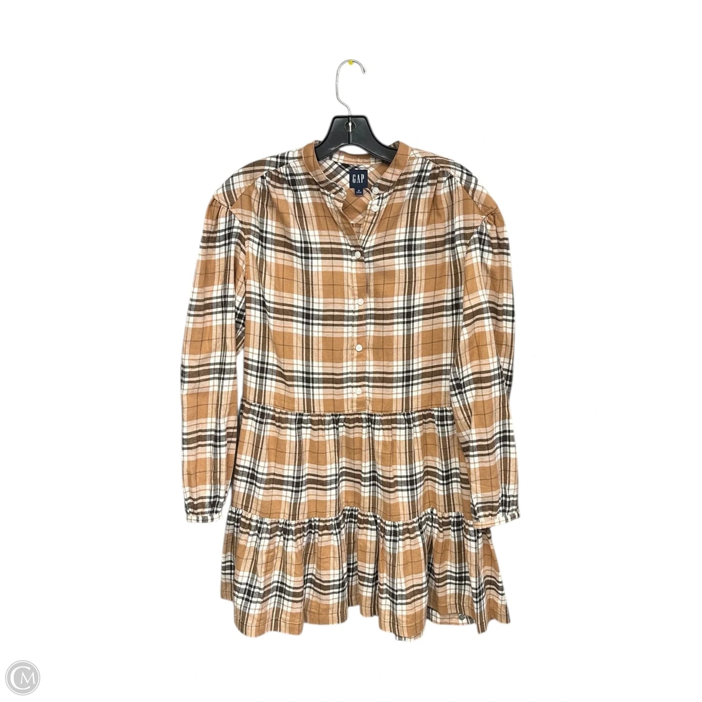 Dress Casual Midi By Gap In Plaid Pattern, Size: S