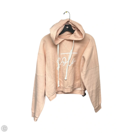 Sweatshirt Hoodie By Cmc In Peach, Size: S