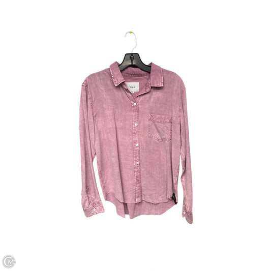 Top Long Sleeve By Rails In Pink, Size: M