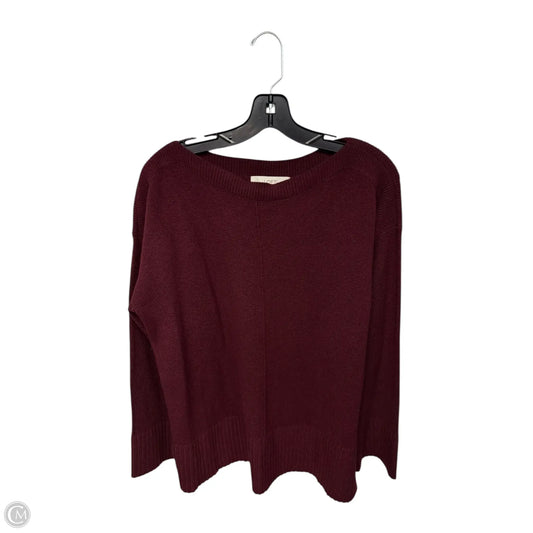Sweater By Loft In Maroon, Size: S