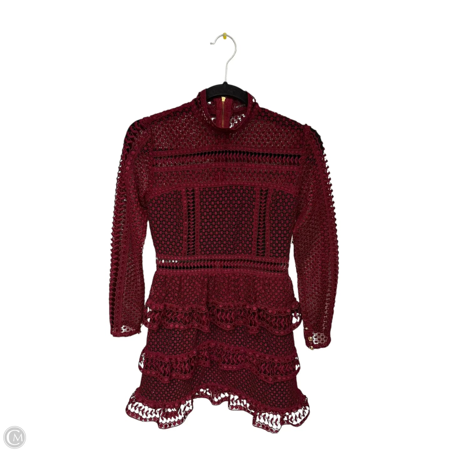 Dress Party Midi By Clothes Mentor In Maroon, Size: 6