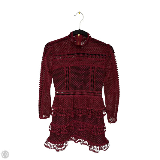 Dress Party Midi By Clothes Mentor In Maroon, Size: 6