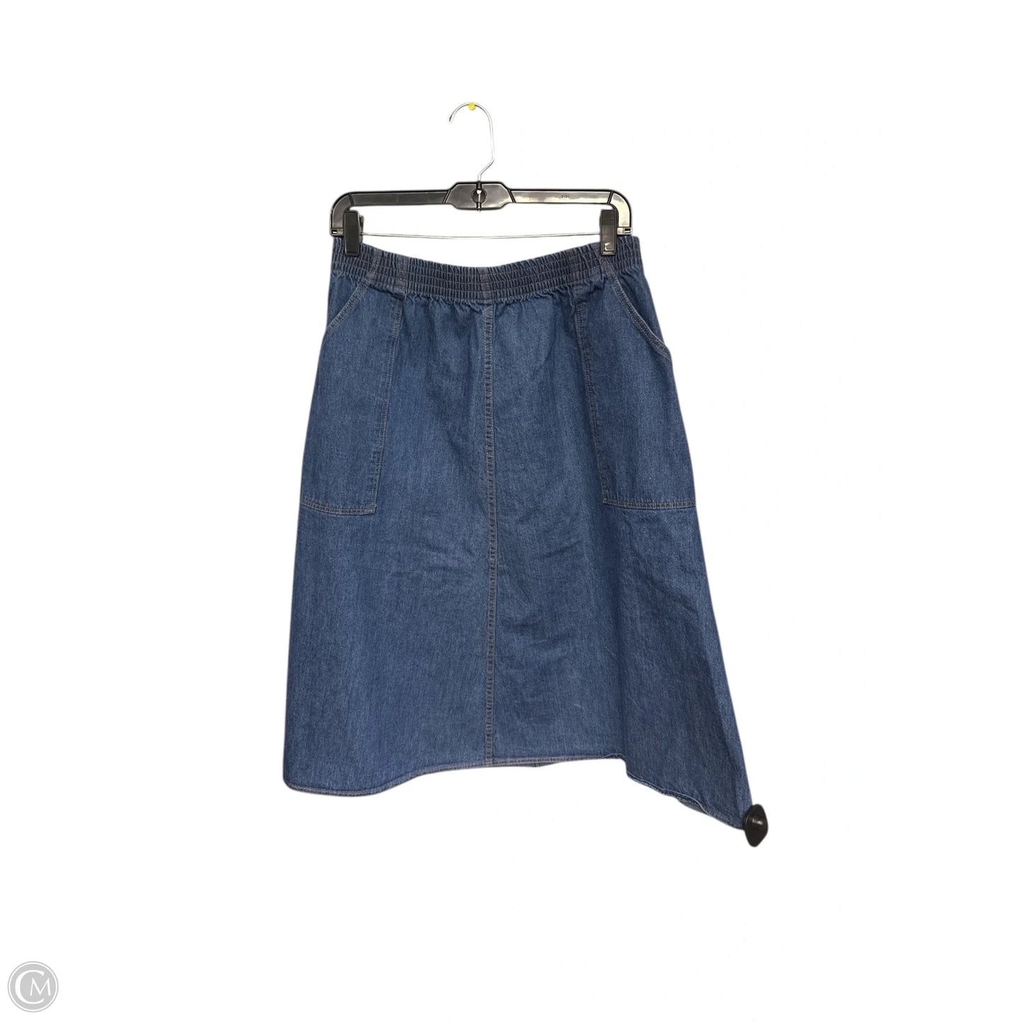 Skirt Midi By Clothes Mentor In Blue Denim, Size: L