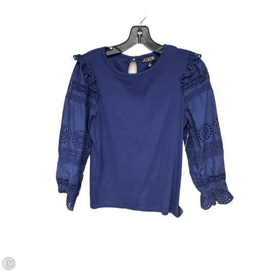 Top Long Sleeve By J. Crew In Blue, Size: M