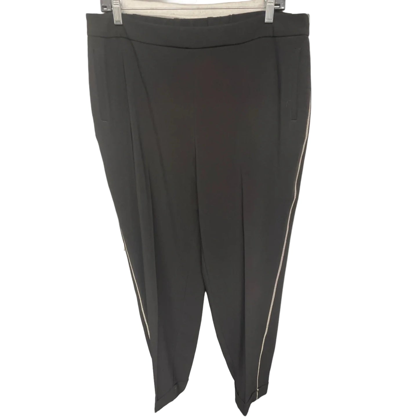 Pants Dress By Chicos In Black & Silver, Size: L