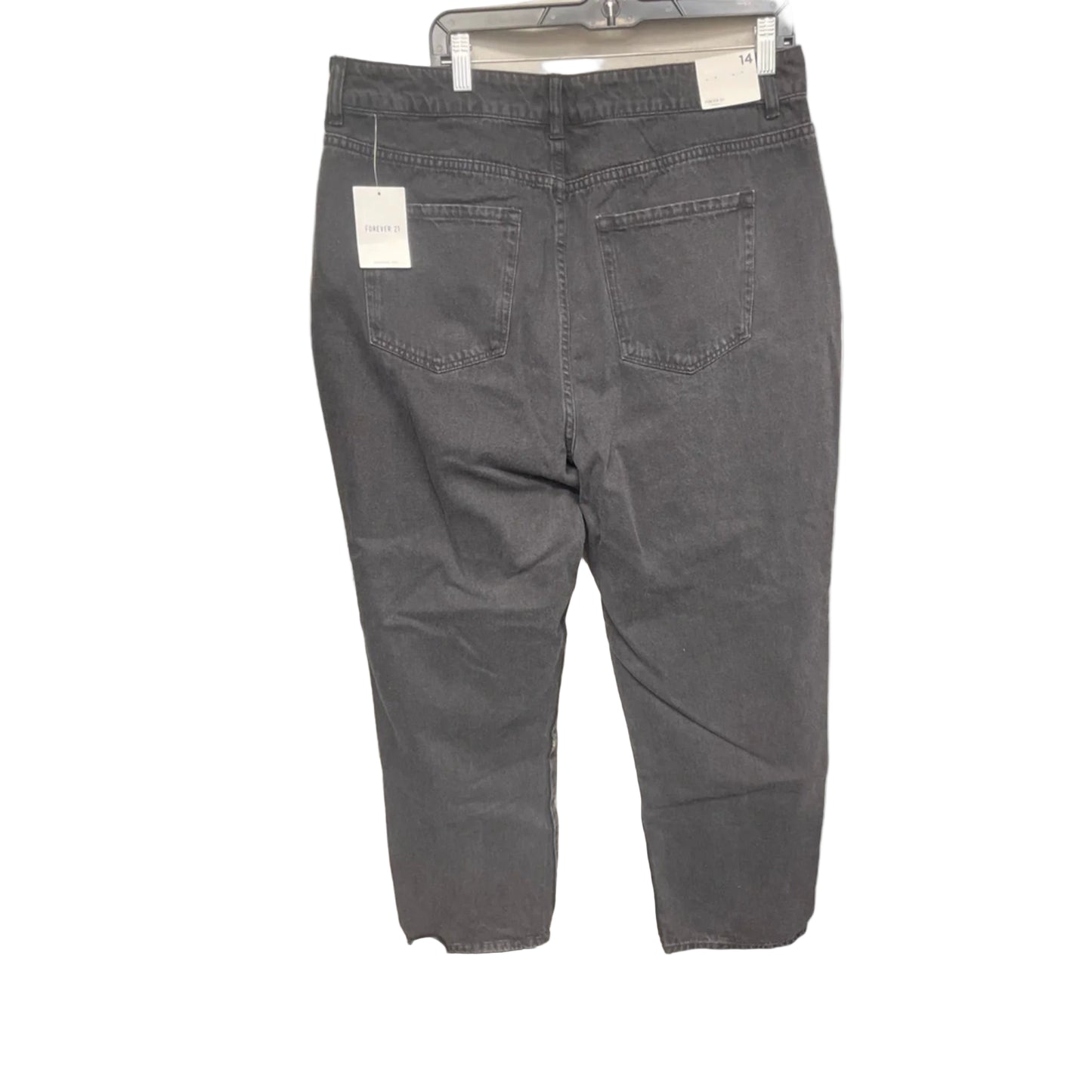 Jeans Wide Leg By Forever 21 In Black Denim, Size: 14