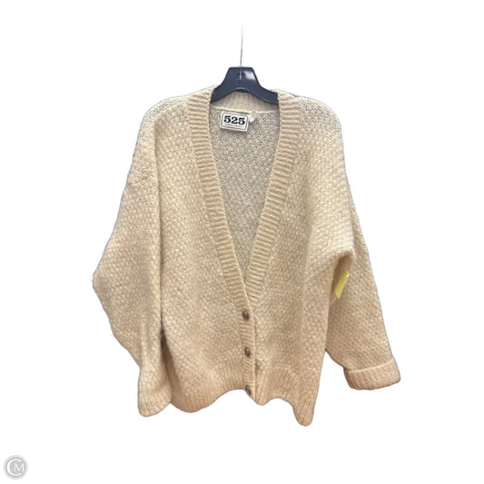 Sweater Cardigan By 525 In Cream, Size: Osfm
