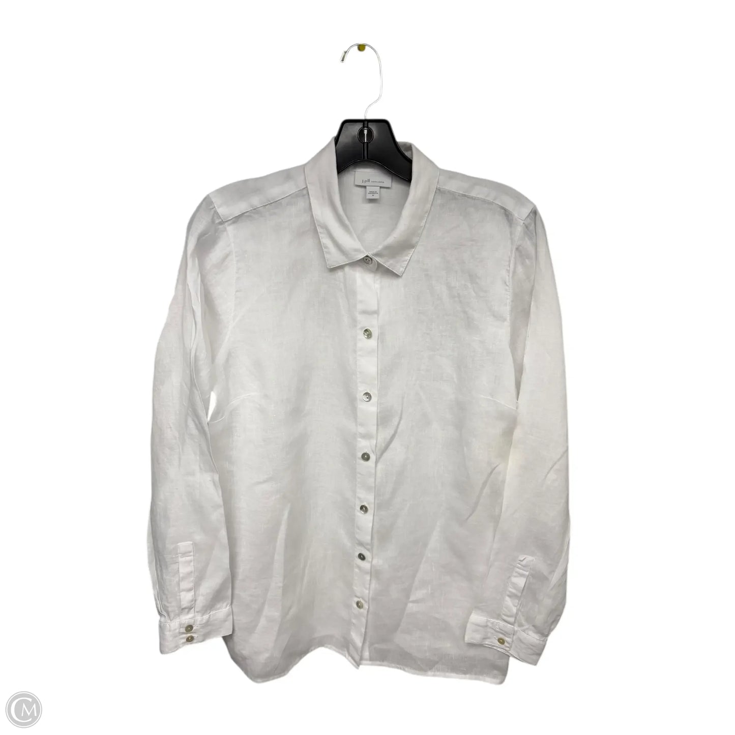 Top Long Sleeve By J. Jill In White, Size: M