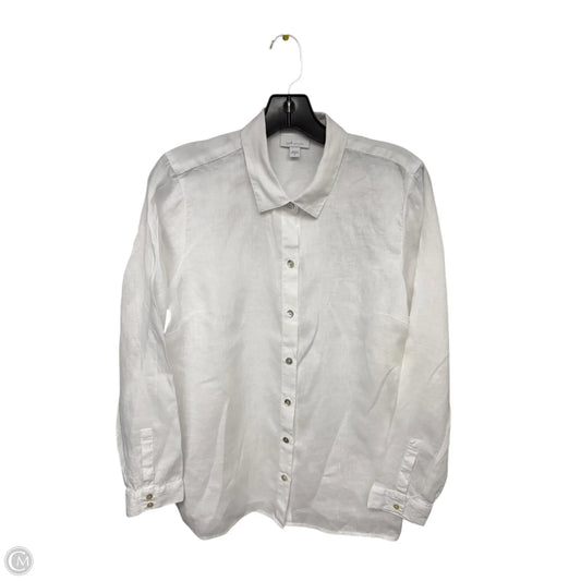 Top Long Sleeve By J. Jill In White, Size: M