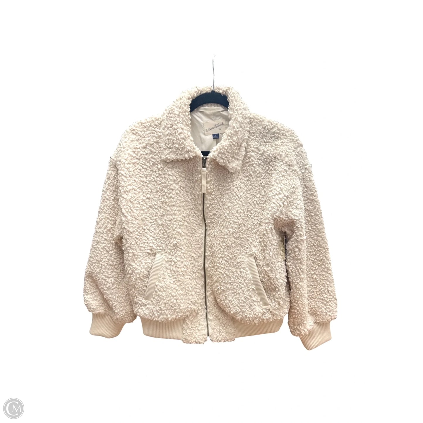 Jacket Faux Fur & Sherpa By Universal Thread In Cream, Size: S