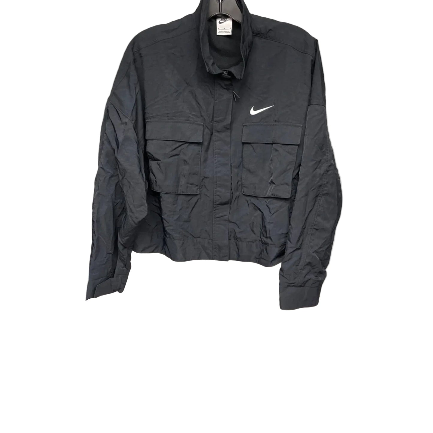Athletic Jacket By Nike Apparel In Black, Size: M
