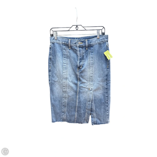 Skirt Midi By Etica In Blue Denim, Size: 4