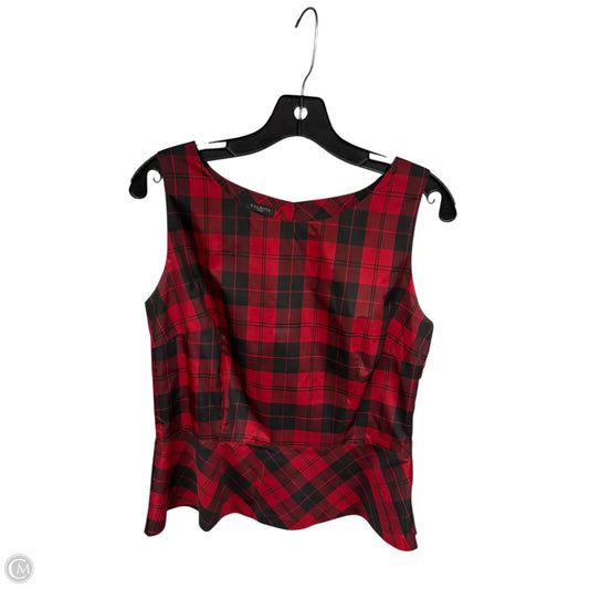 Top Sleeveless By Talbots In Plaid Pattern, Size: 10p