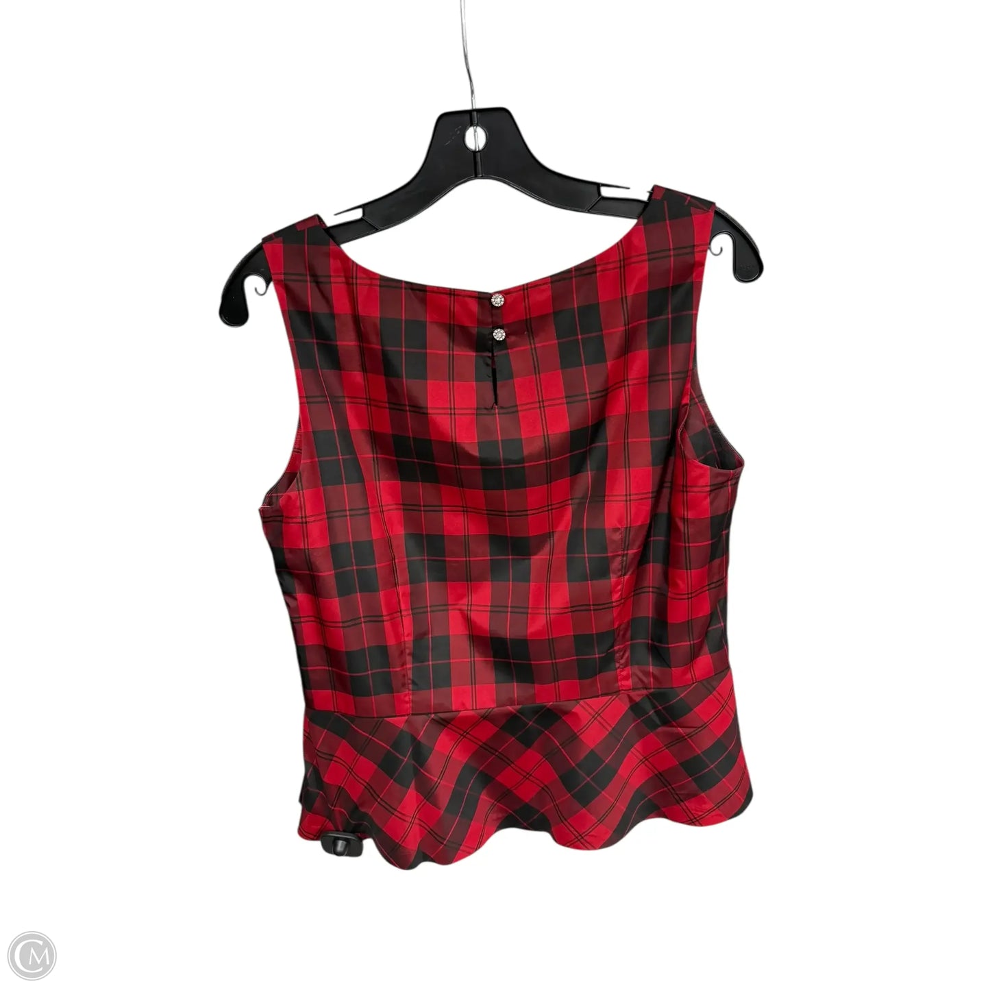 Top Sleeveless By Talbots In Plaid Pattern, Size: 10p