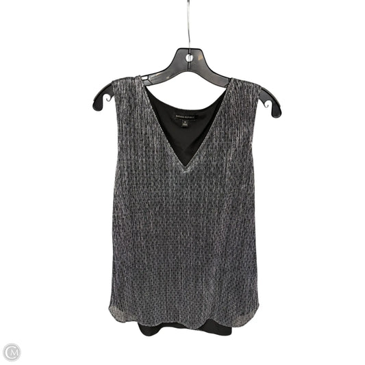 Top Sleeveless By Banana Republic In Silver, Size: M